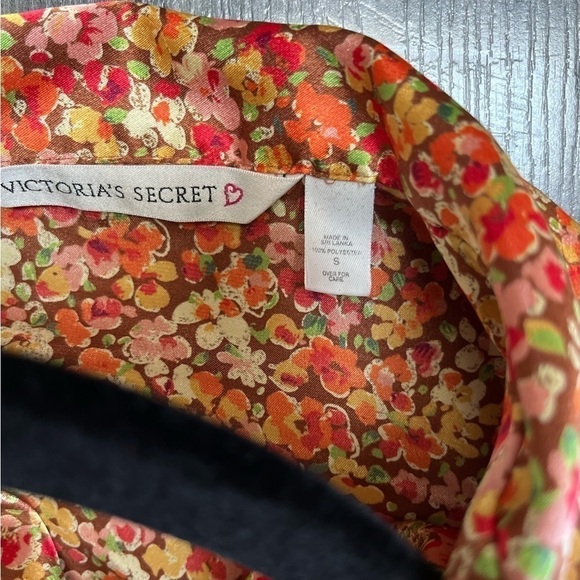 Victoria Secret fairy floral silky cottage core night shirt button down Small - Picture 6 of 7